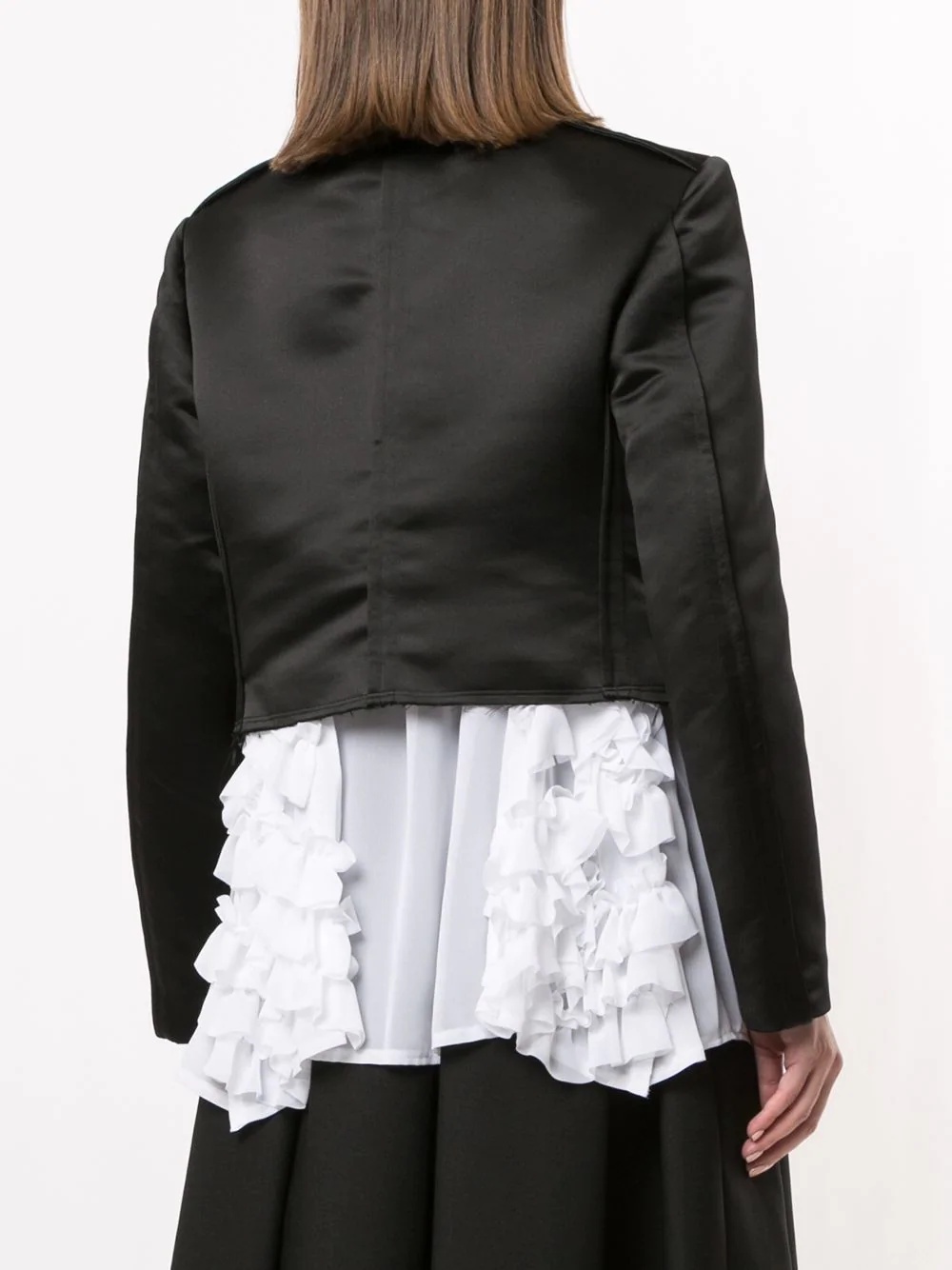 cropped open-front jacket - 4