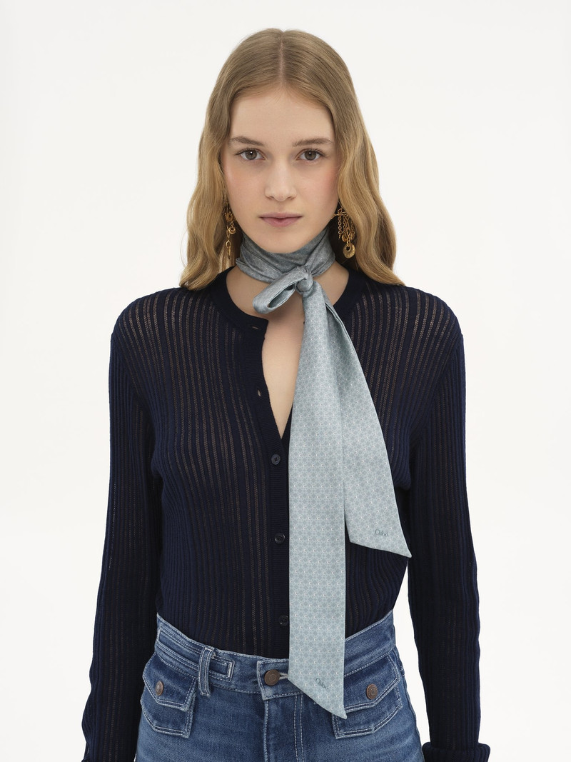 Chloé THE CHLOÉ MINI TIE-PRINT BANDEAU SCARF IN SILK outlook
