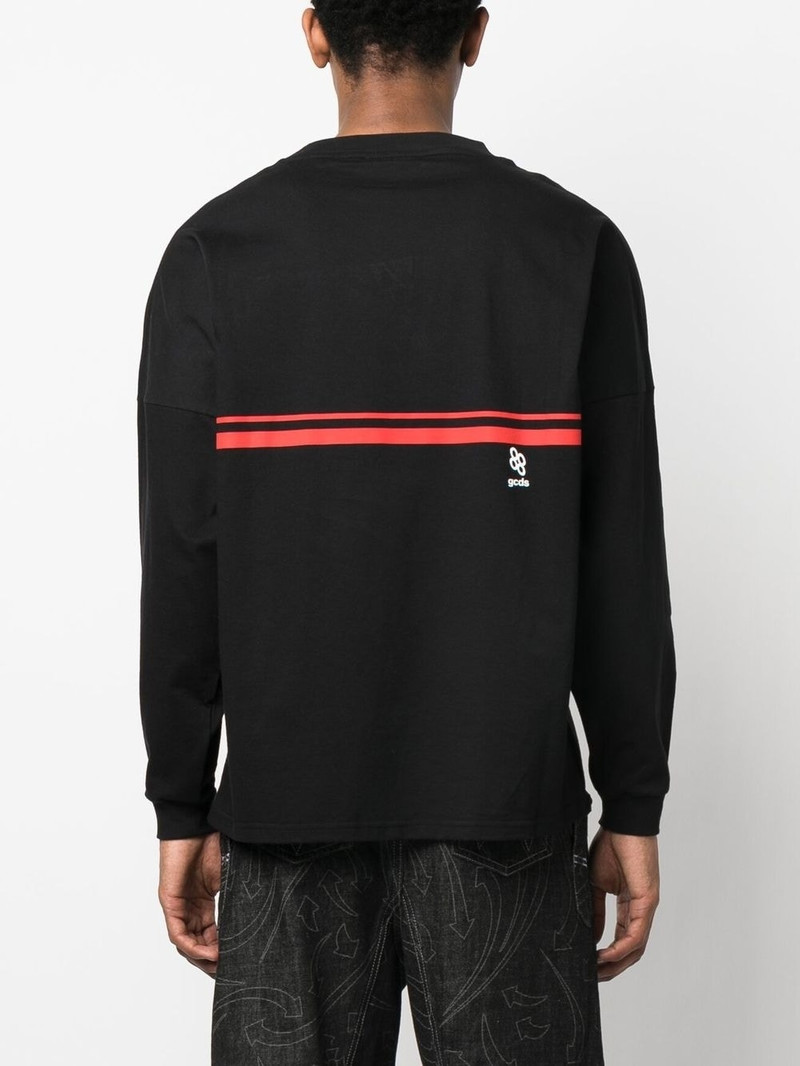 logo-print striped swatshirt 4
