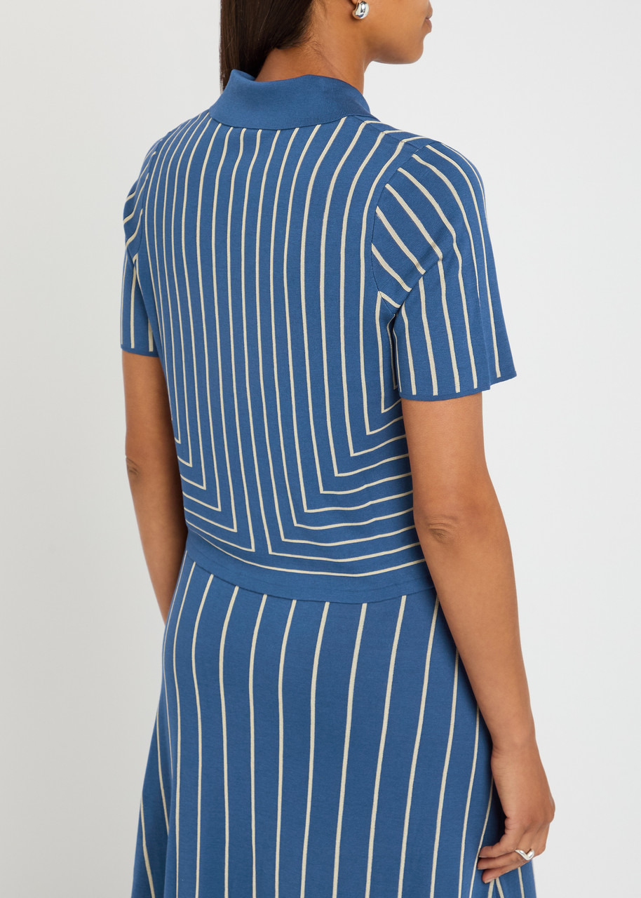 Joseph Striped-jacquard Stretch-knit top - 3