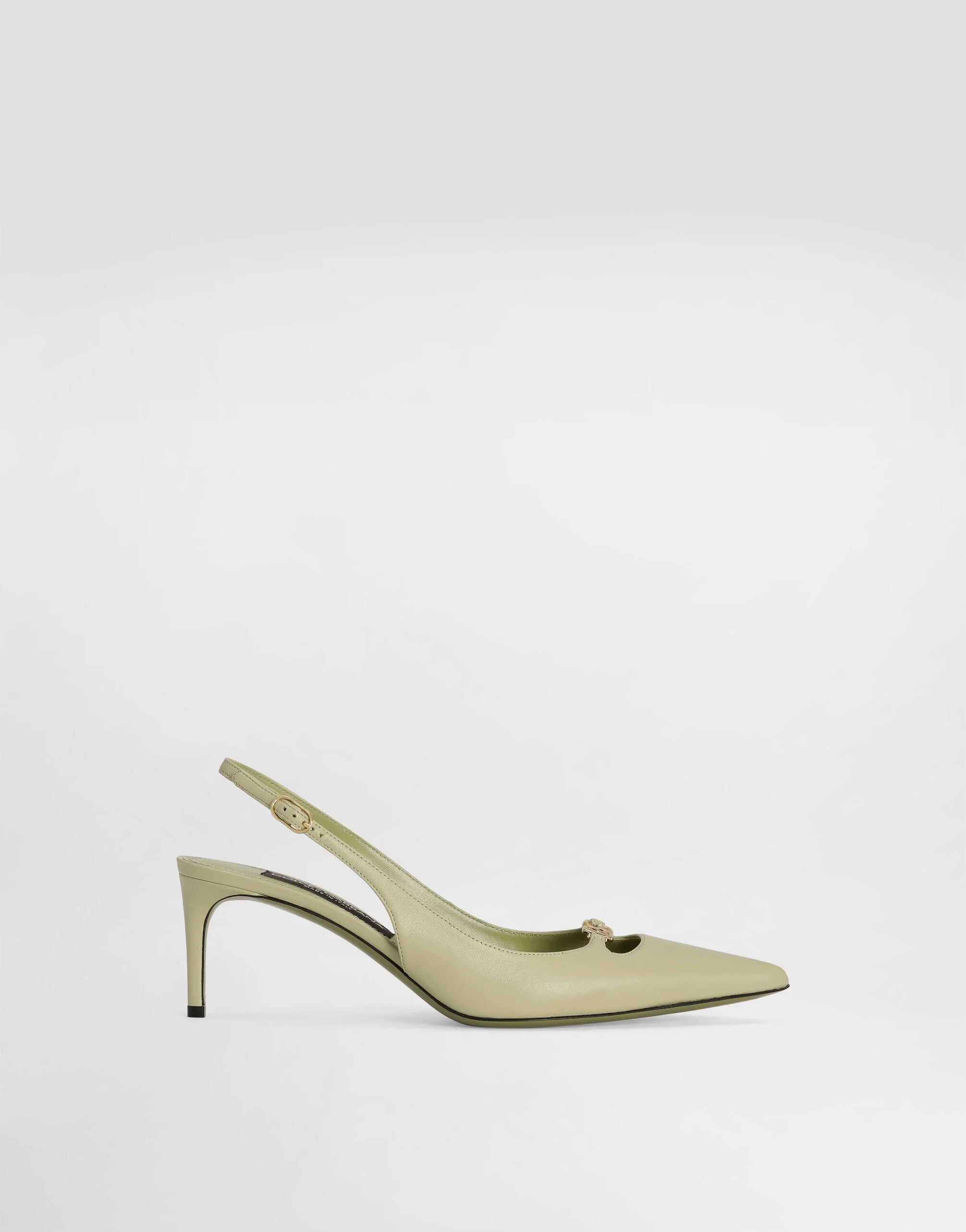 Lollo silk nappa leather slingback - 1