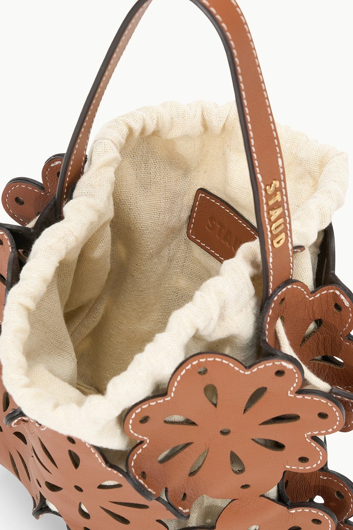 STAUD FLORA BASKET BAG TAN - 6