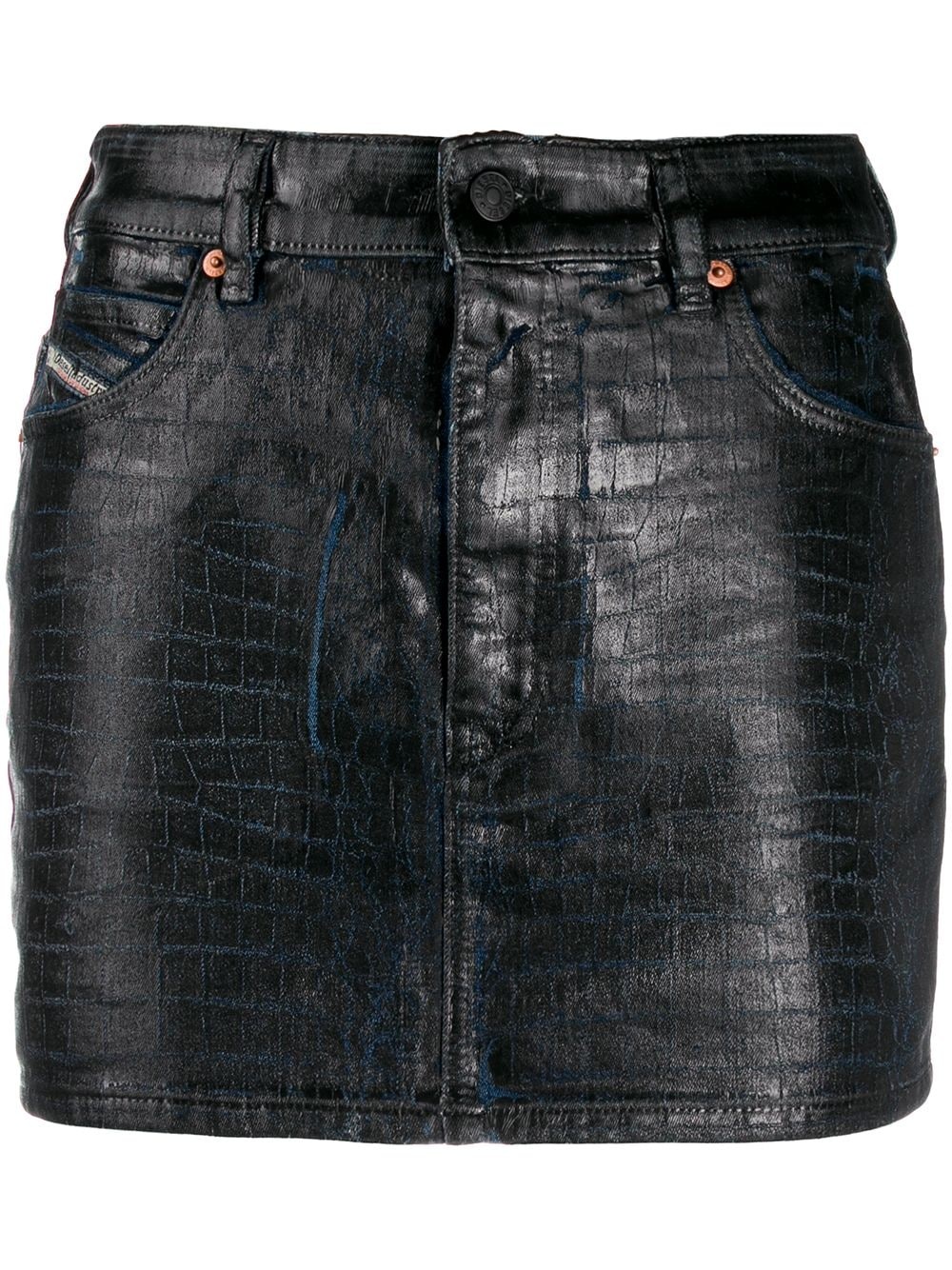 crocodile effect jean skirt - 1