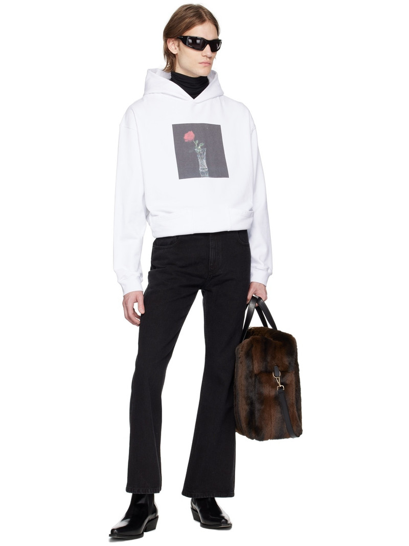 ERNEST W. BAKER White Rose Print Hoodie outlook