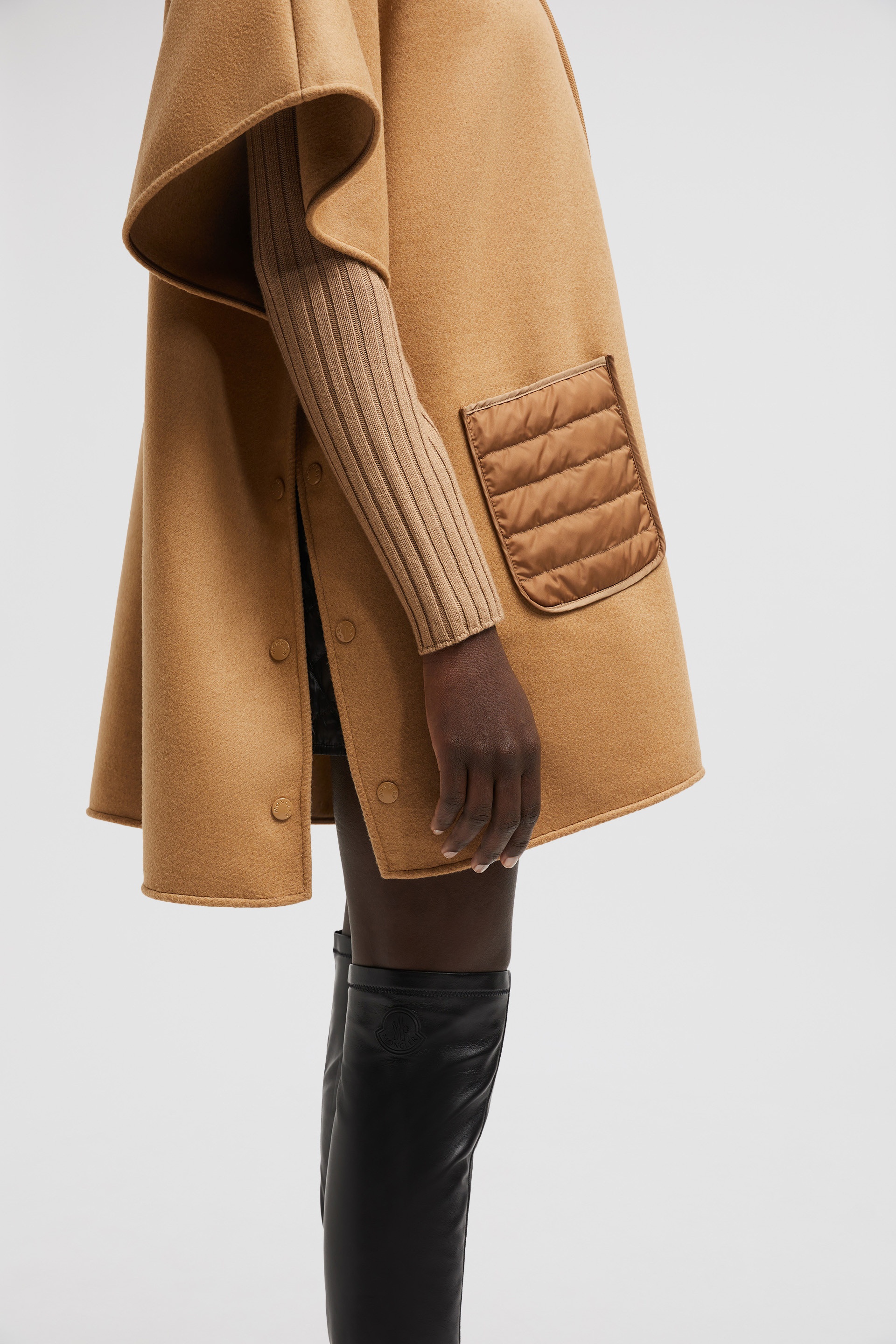 Hooded Down Cape - 7