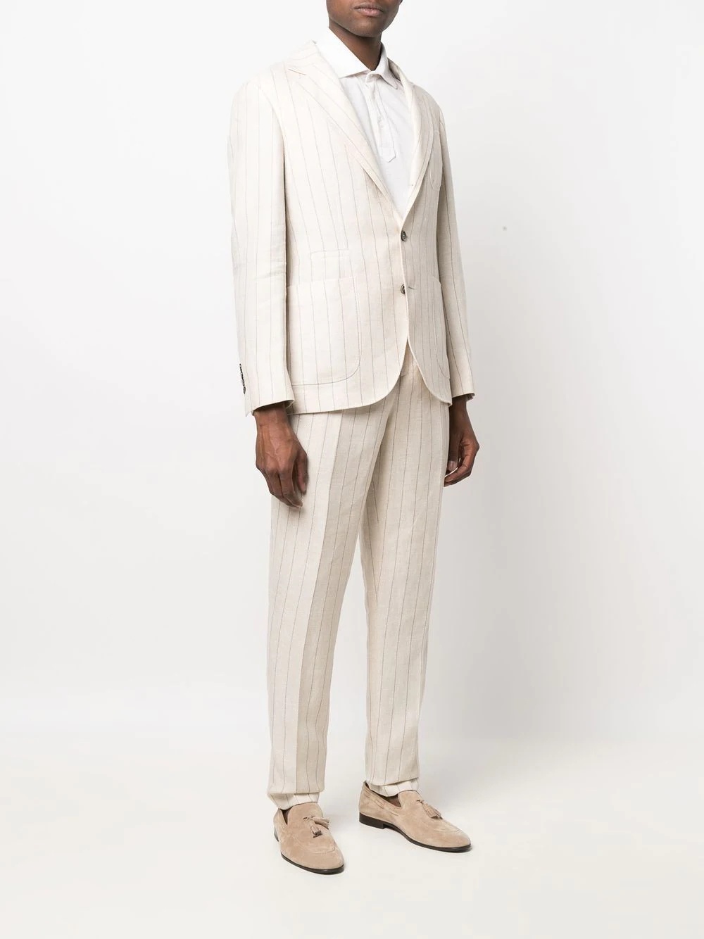 striped linen suit - 3