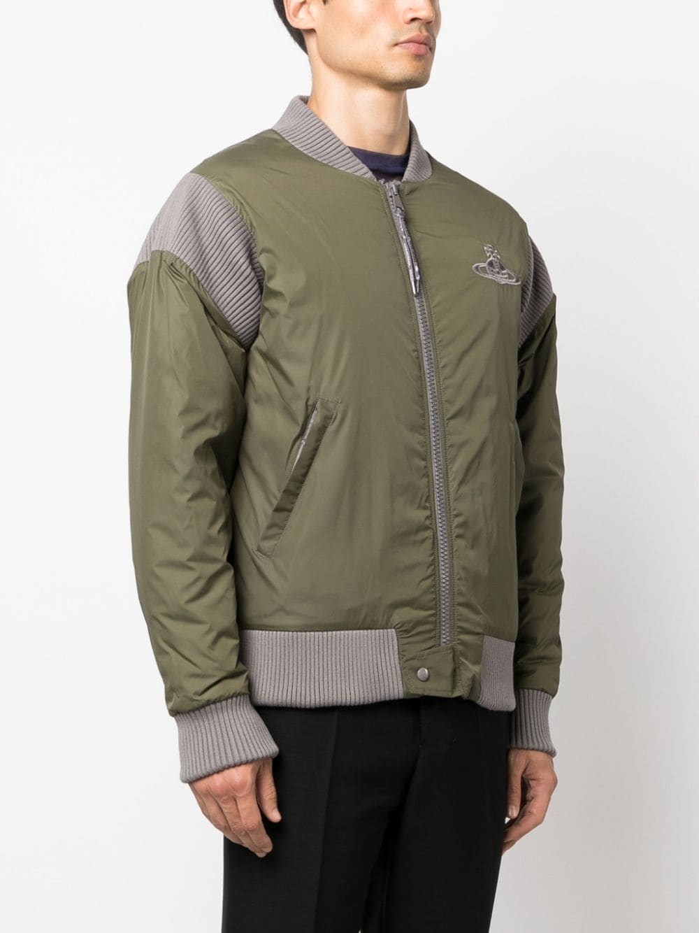 Vivienne Westwood Stripped Cyclist Bomber Jacket