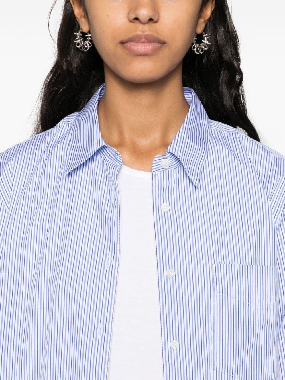 pinstriped cotton shirt - 5