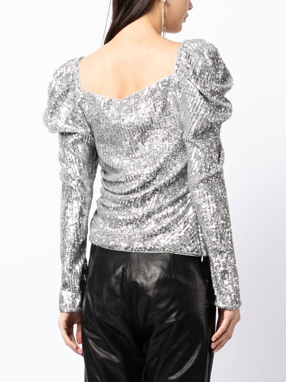 Allura Hammered sequin-embellished blouse - 4