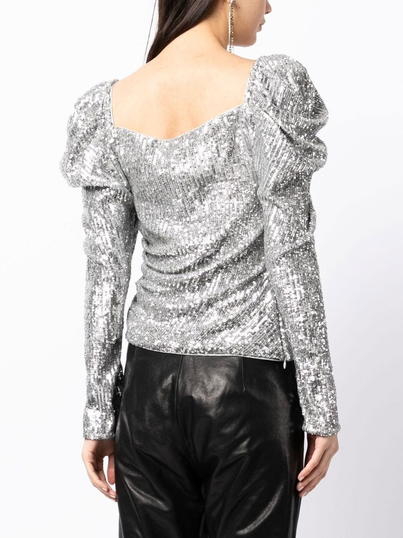 Allura Hammered sequin-embellished blouse 4