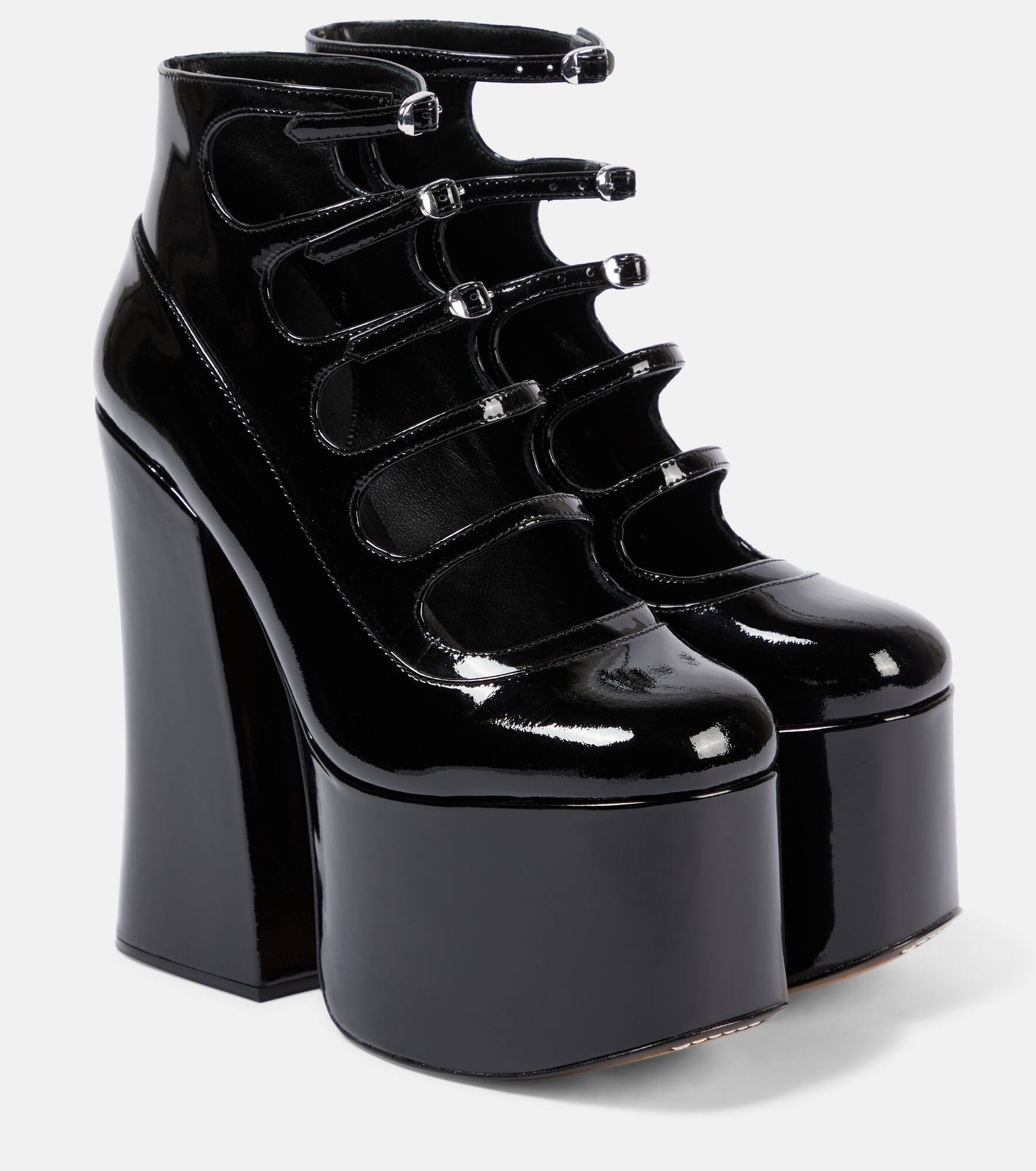 Kiki patent leather platform ankle boots - 1