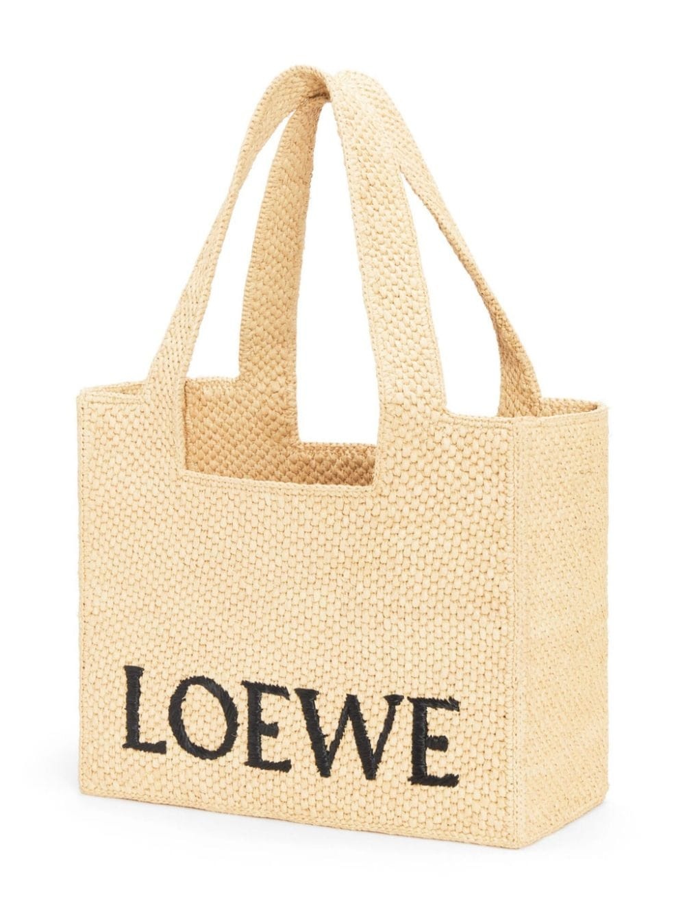 Medium LOEWE Font Tote in raffia - 4