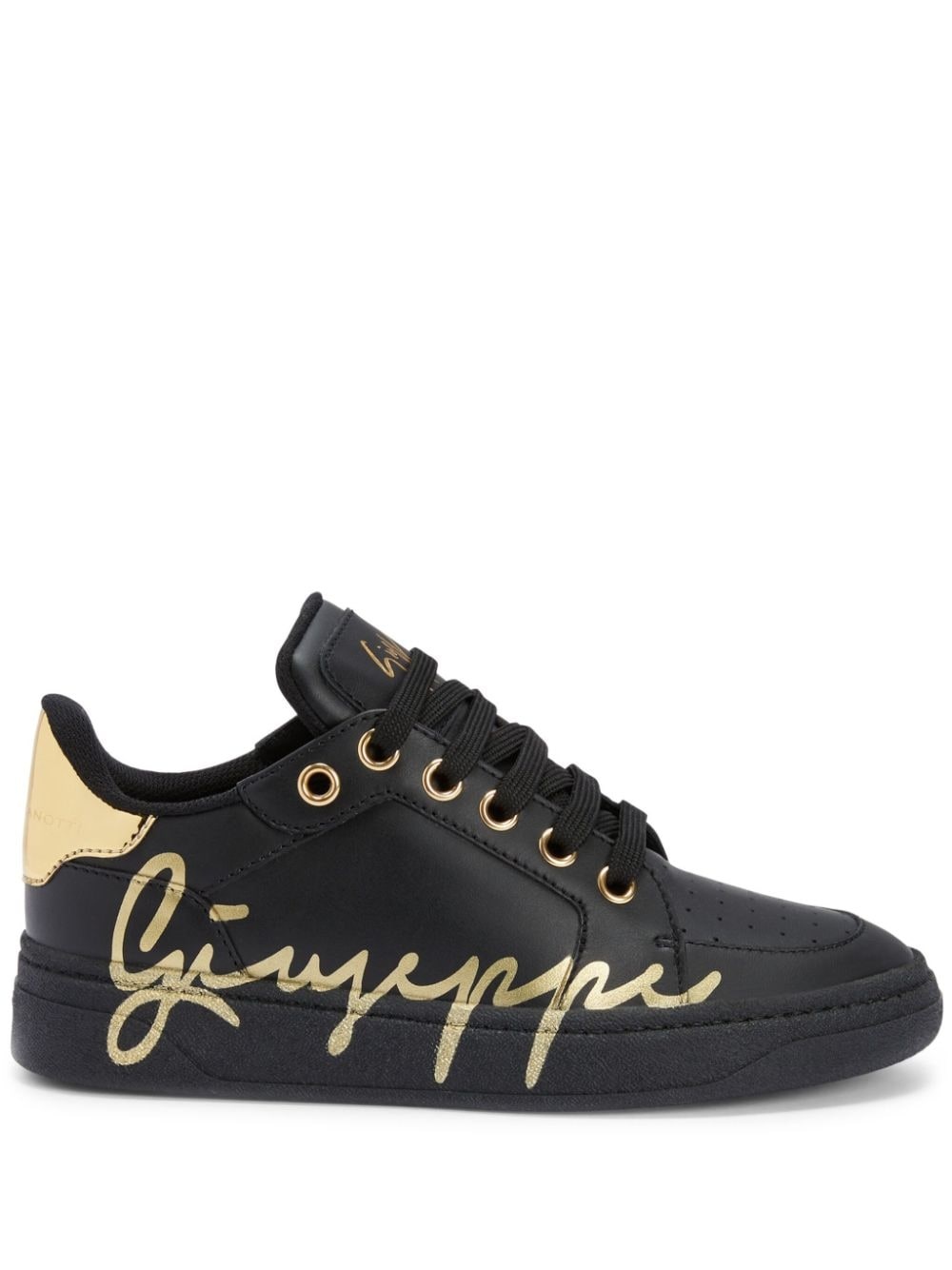 Gz94 logo-print leather sneakers - 1