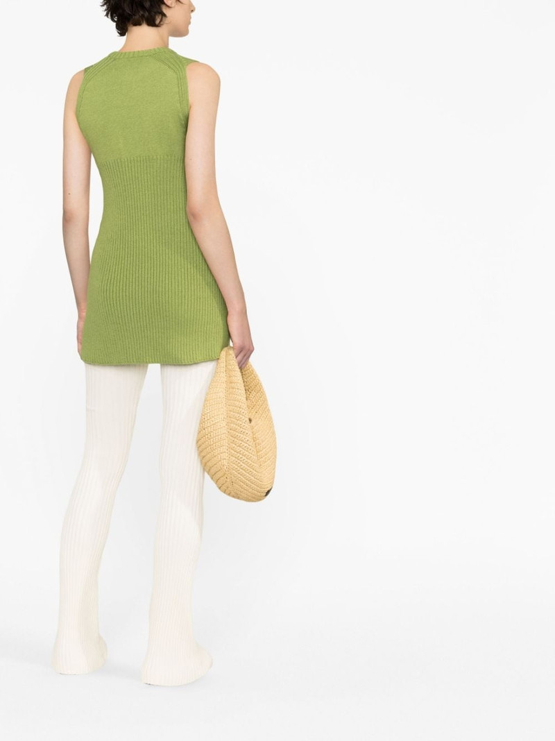 sleeveless ribbed-knit top 4