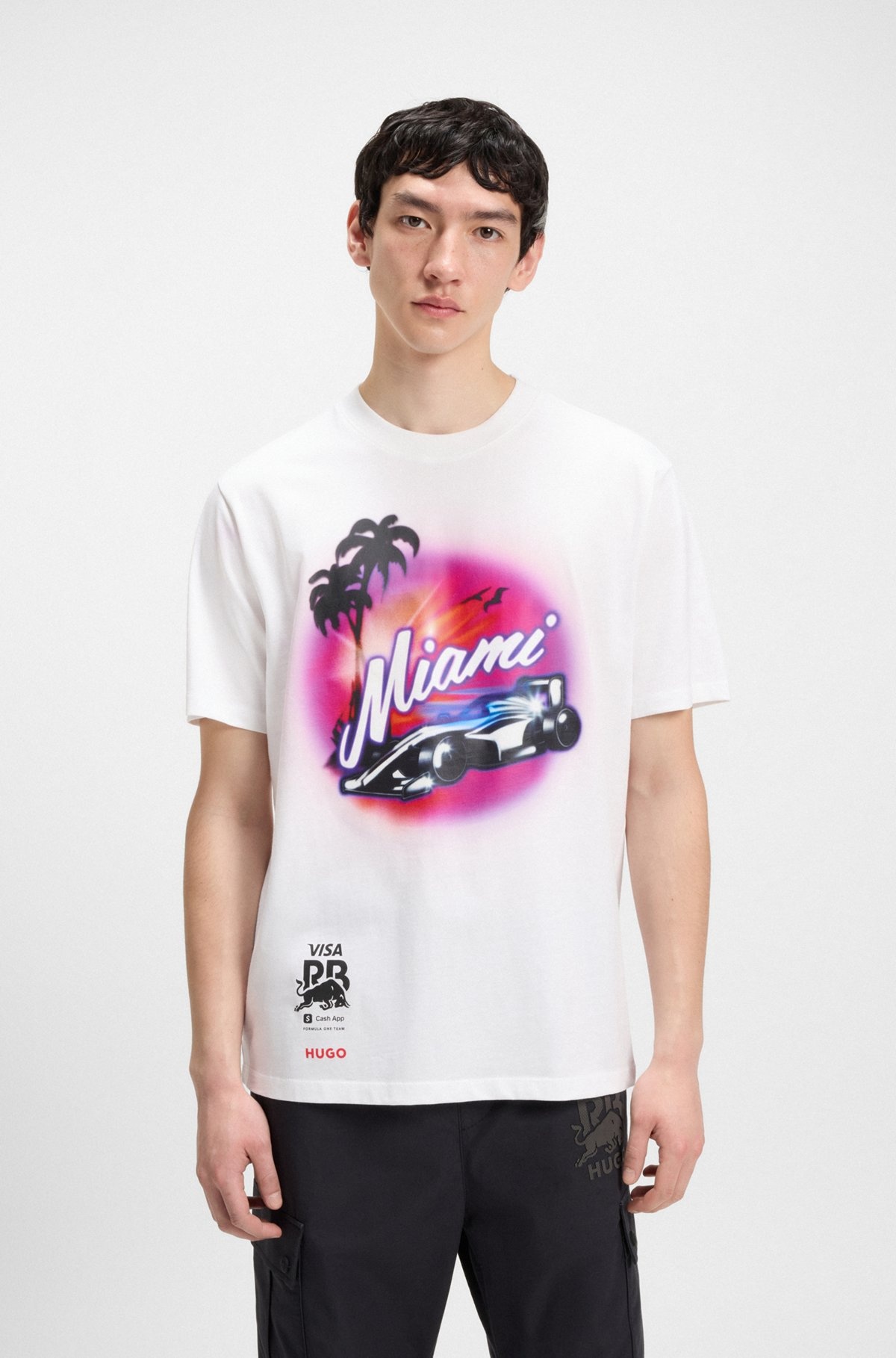 HUGO X VCARB FANWEAR T-SHIRT WITH MIAMI ARTWORK - 2