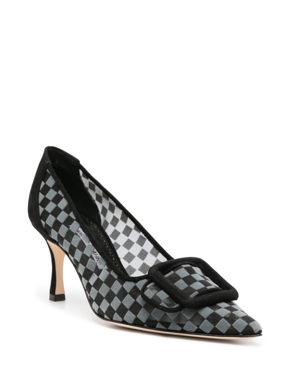 Maysale 70mm checkerboard pumps - 2