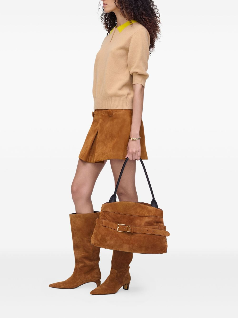 contrast-collar wool polo - 2