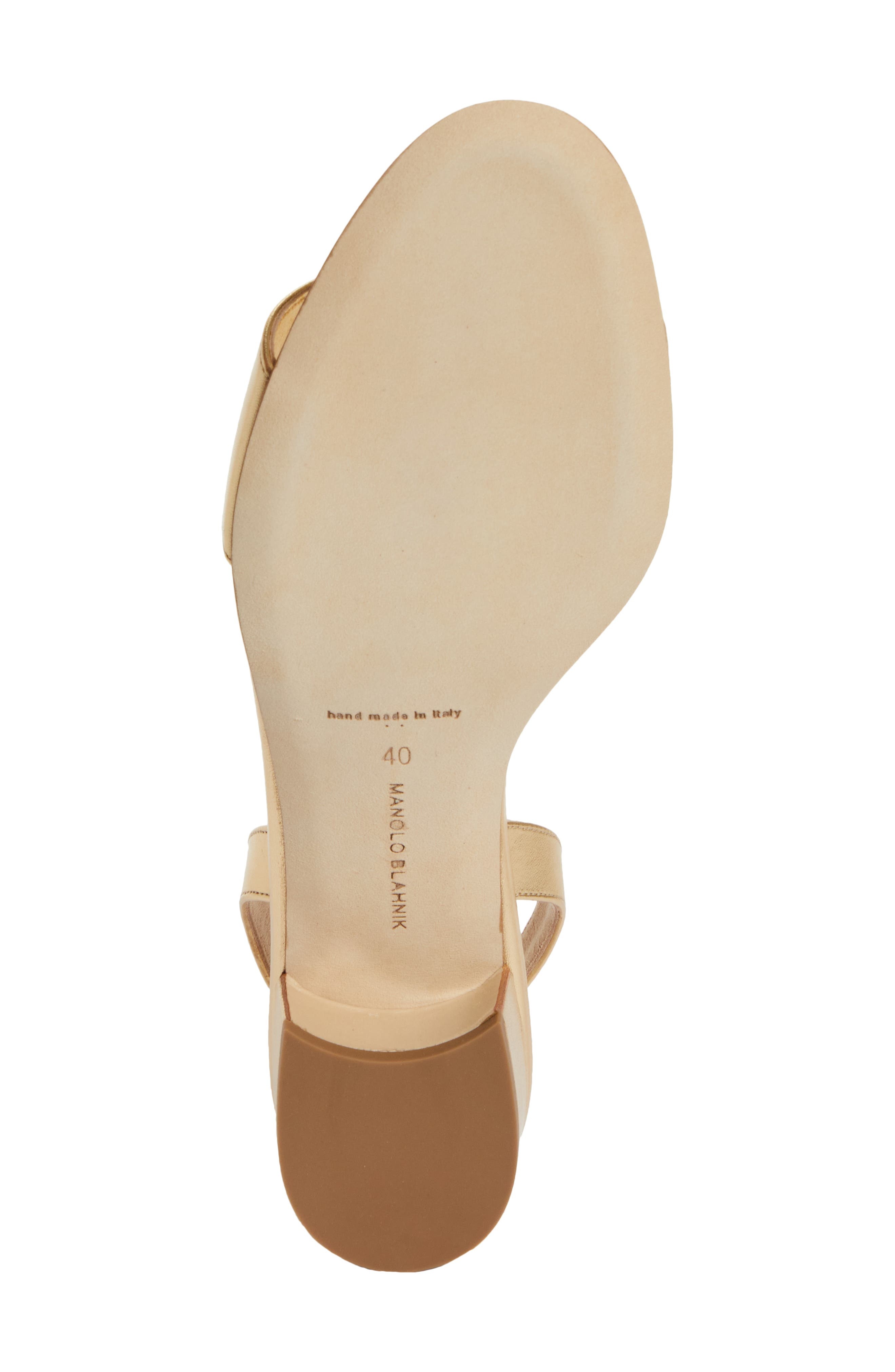 Manolo Blahnik Patopia Slingback Sandal in Gold at Nordstrom - 6