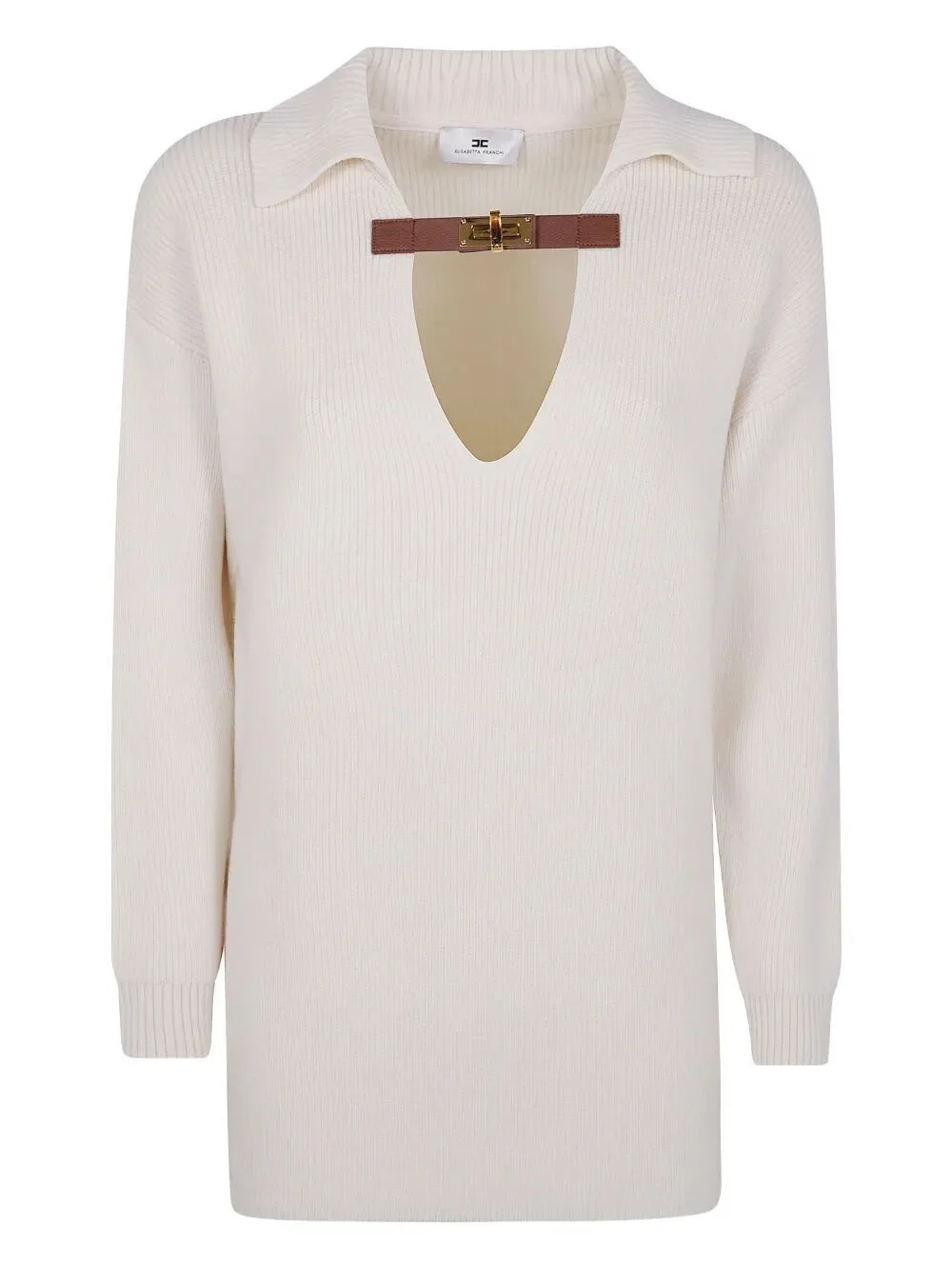The Polo Neck Sweater from Elisabetta Franchi is a luxurious addition to your wardrobe. Made from hi - 1