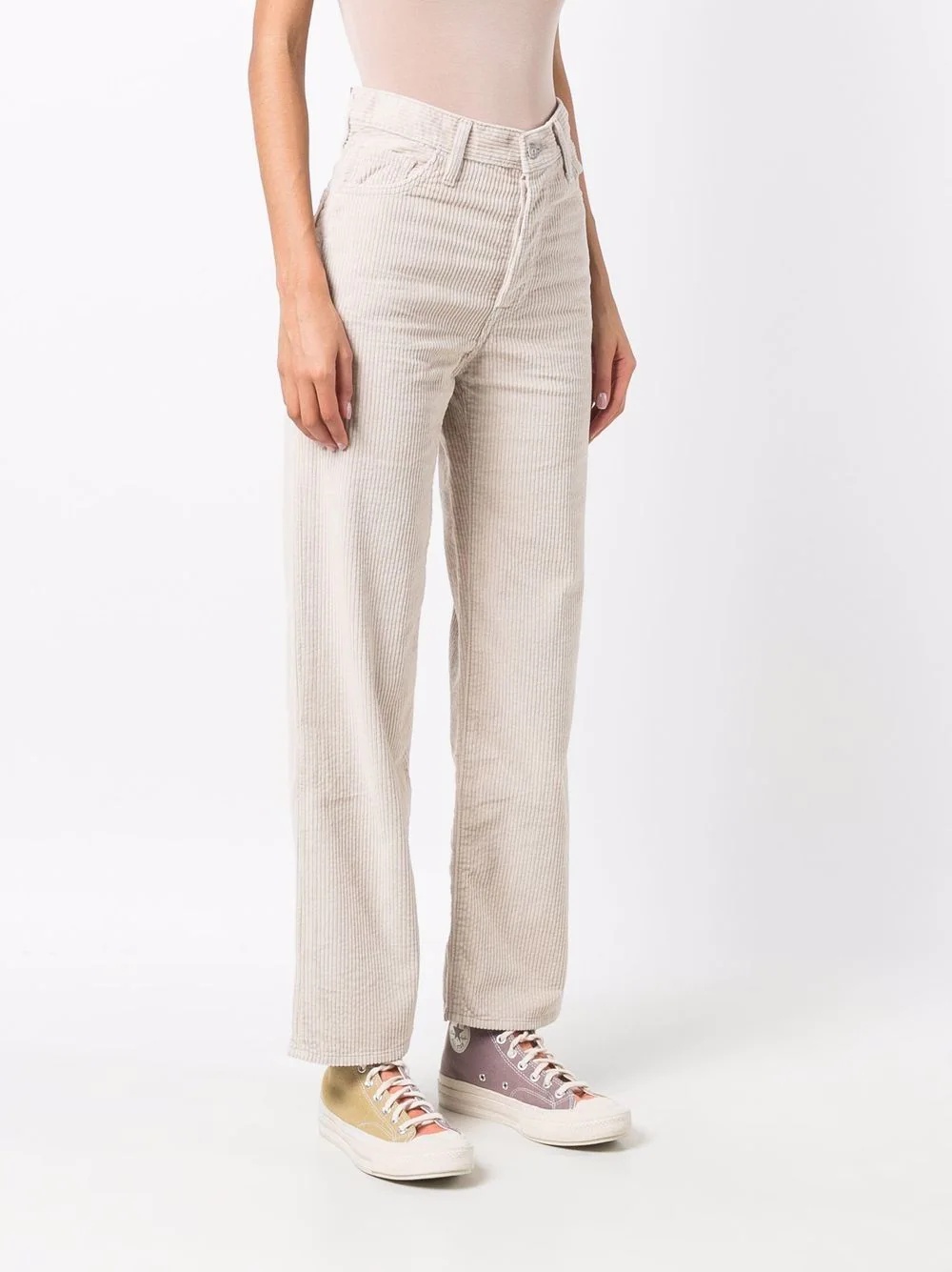 corduroy straight-leg trousers - 3