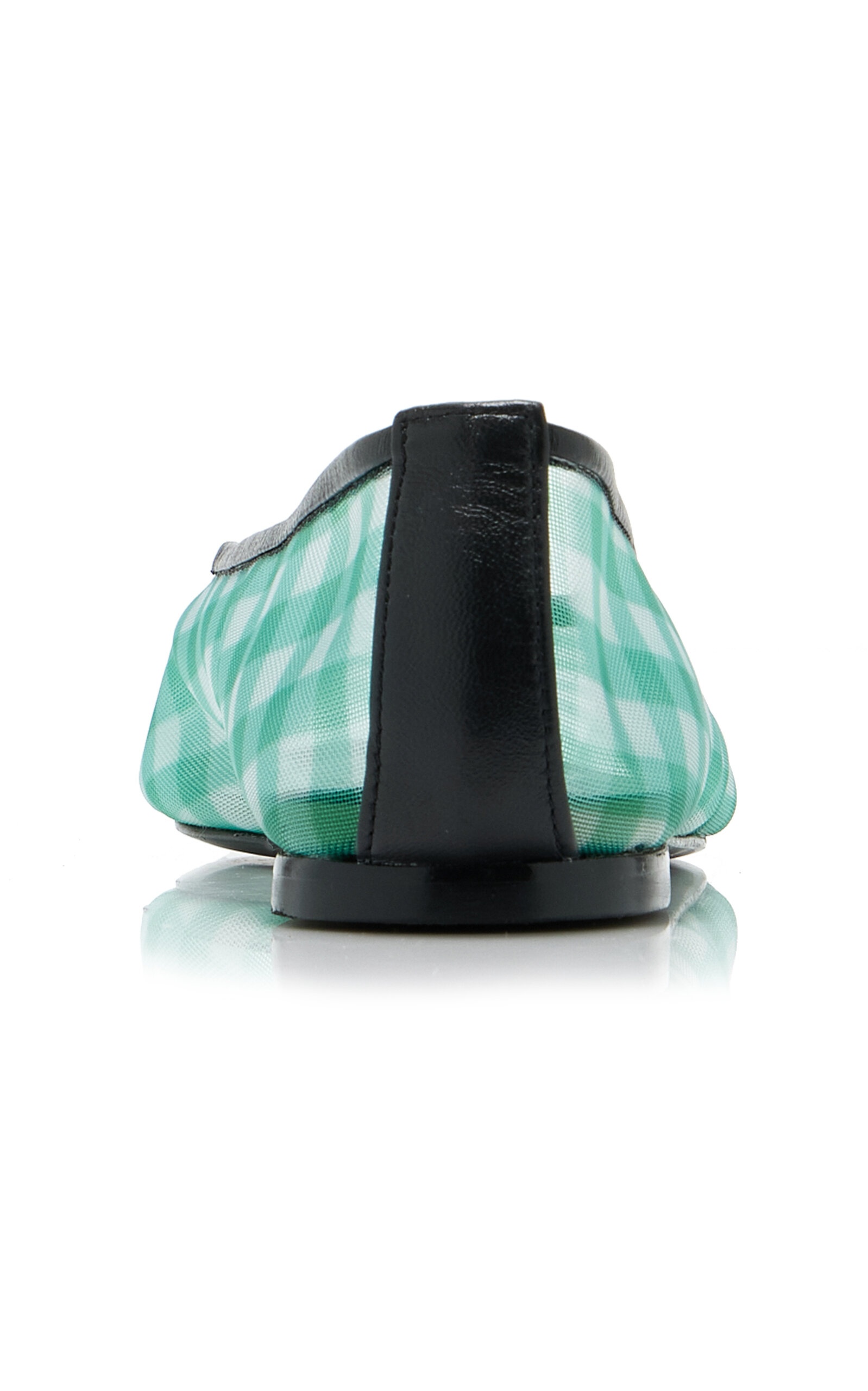 Alba Gingham-Mesh Ballet Flats green - 5
