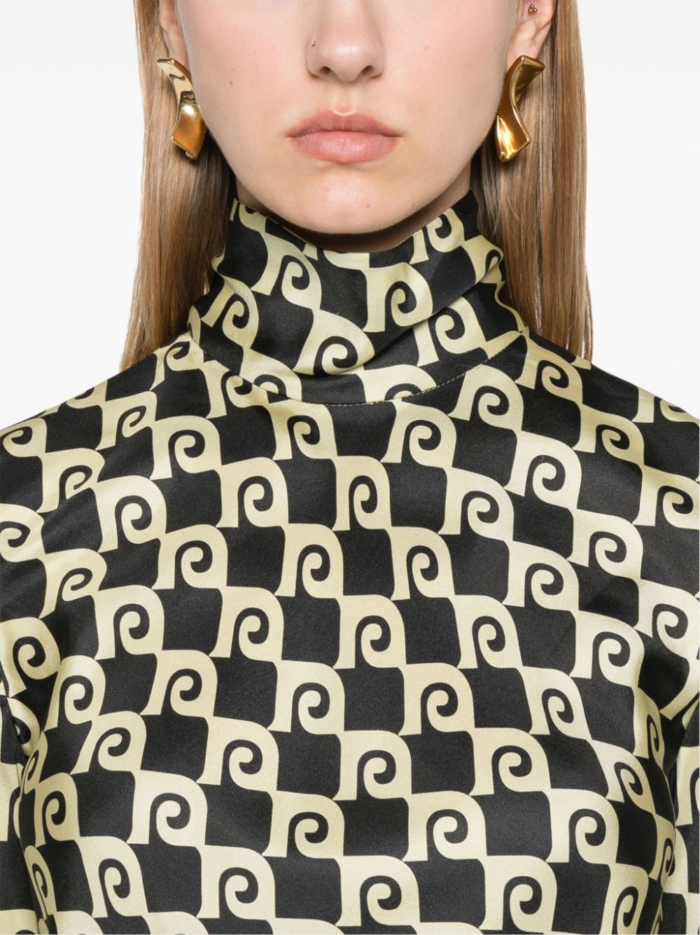 roll-neck long-sleeve top - 5