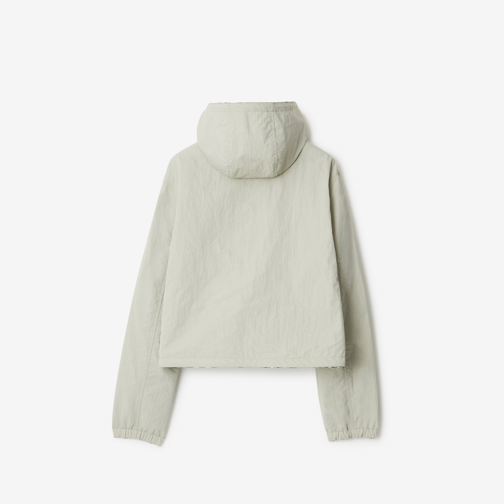 Cropped Reversible Check Jacket - 8