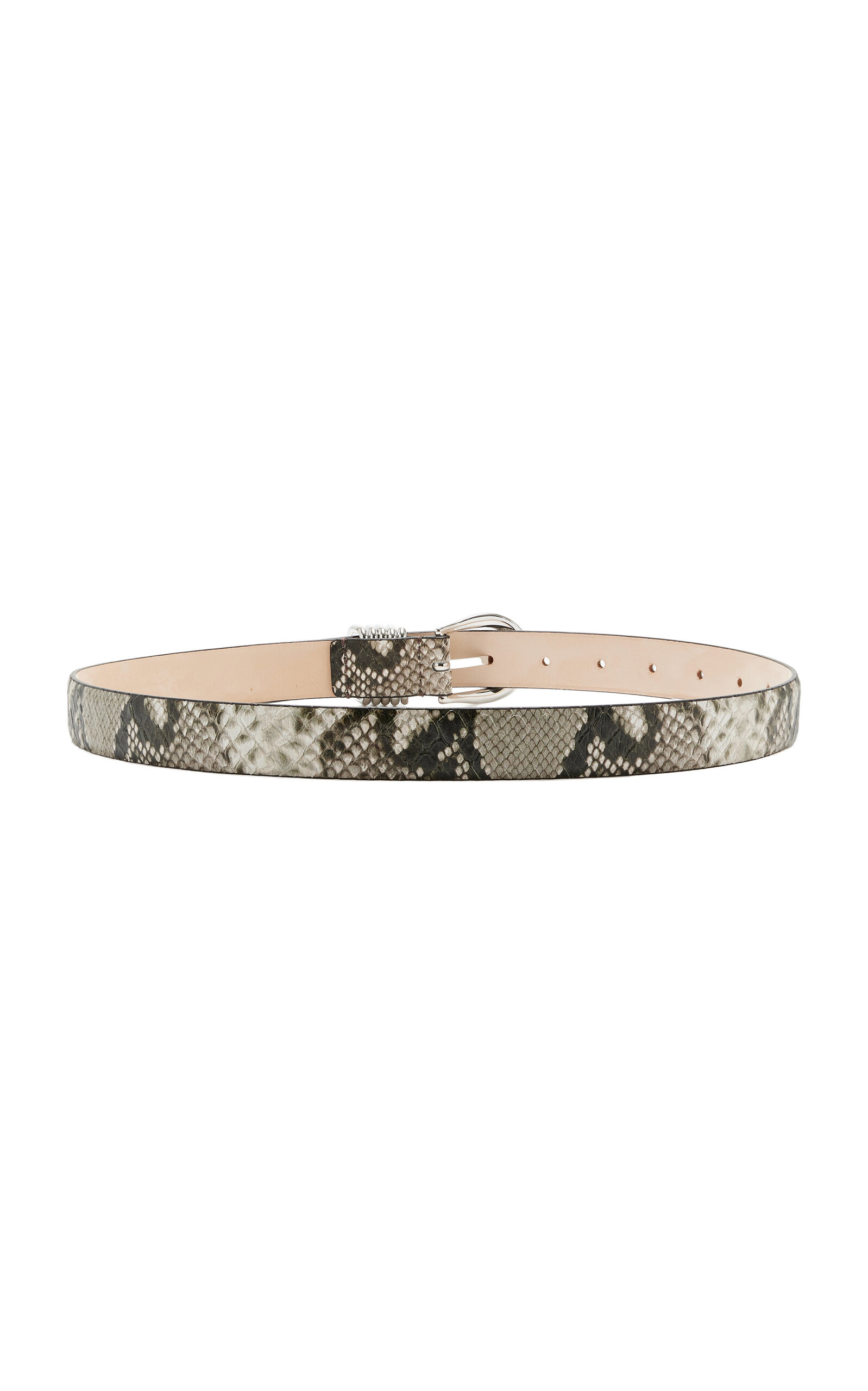 Hollyhock Snake-Effect Leather Belt python - 3
