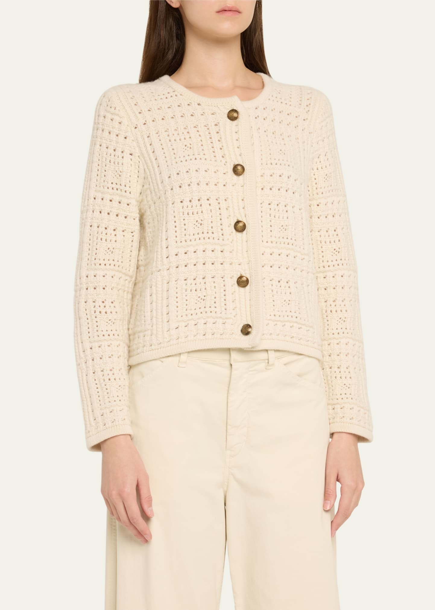 Harry Open Knit Cashmere Sweater Jacket - 4