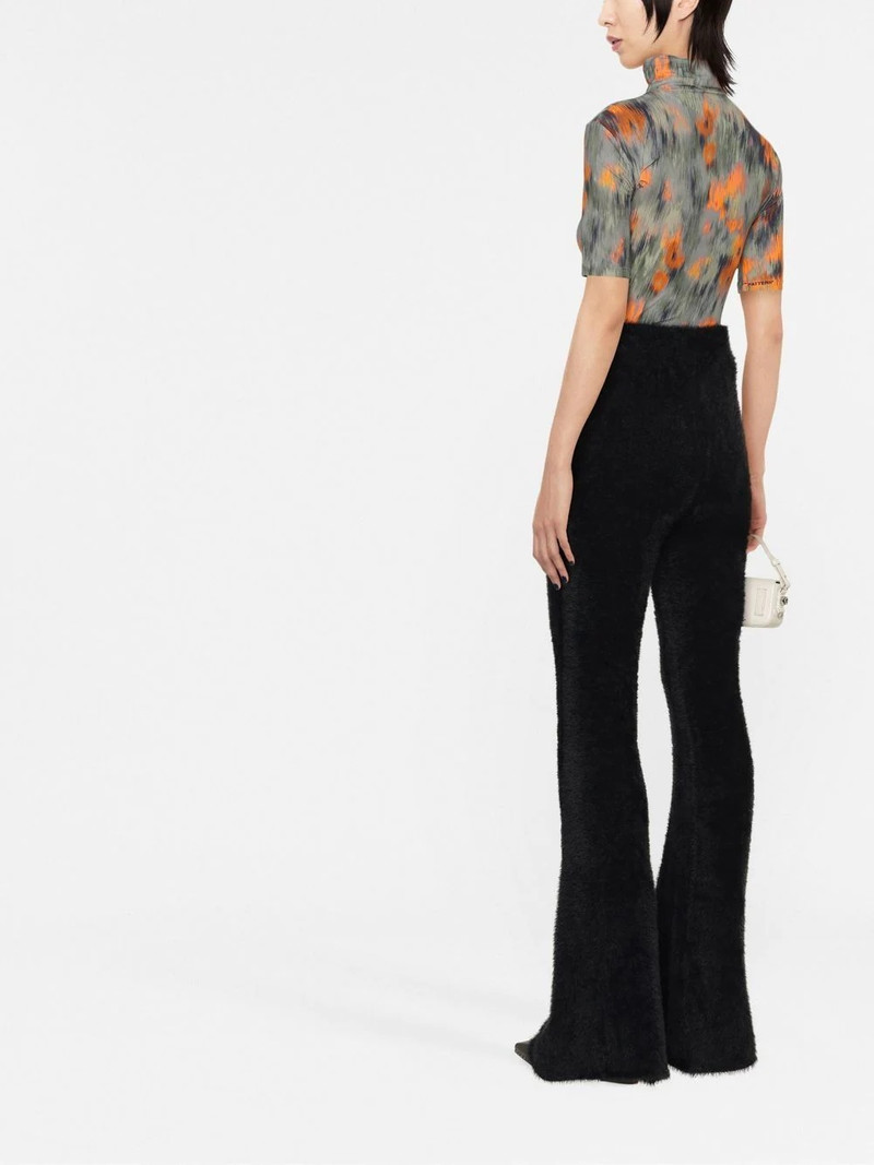 flared-leg high-waisted trousers 4
