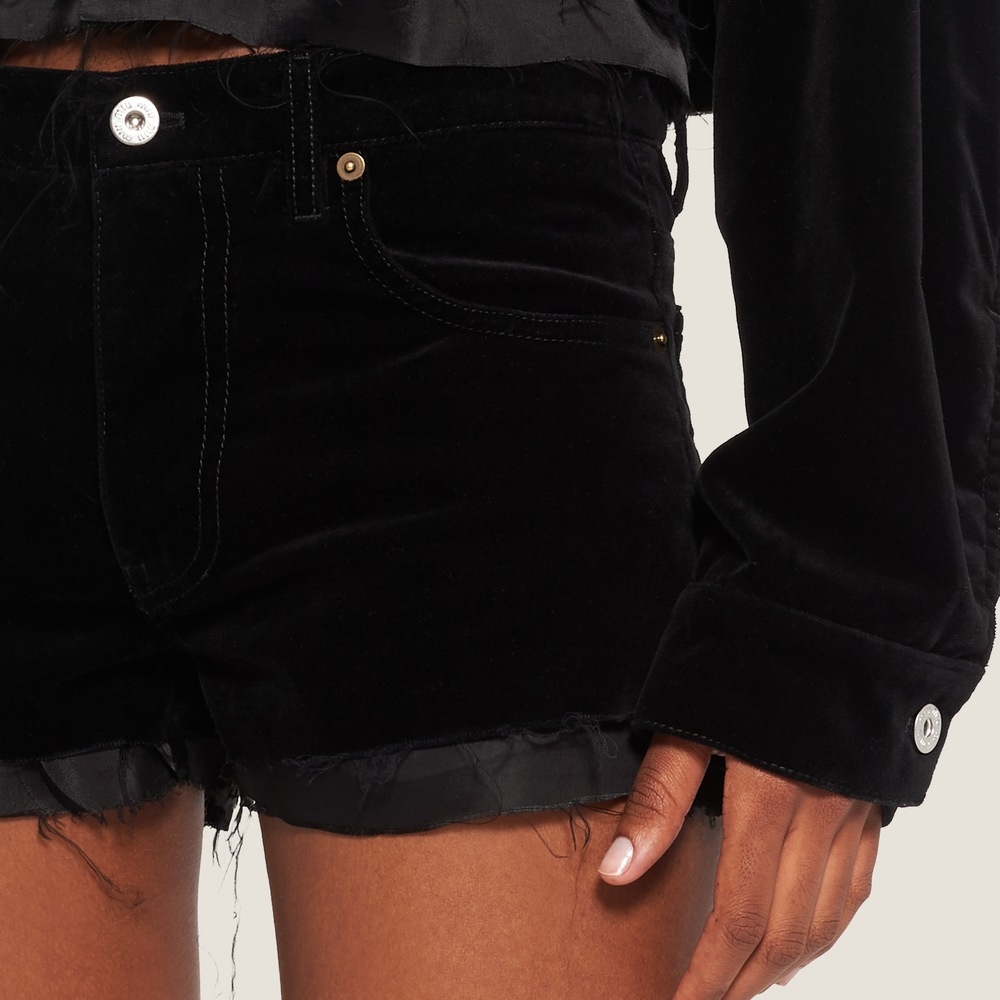Washed velvet shorts - 3