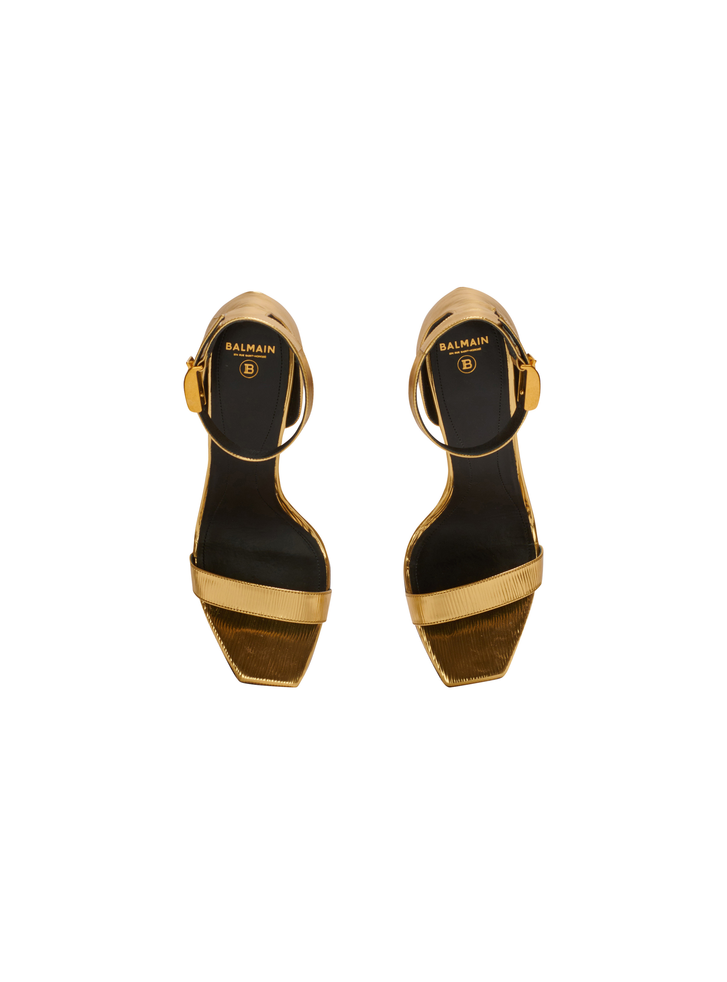 Uma laminated leather sandals - 3