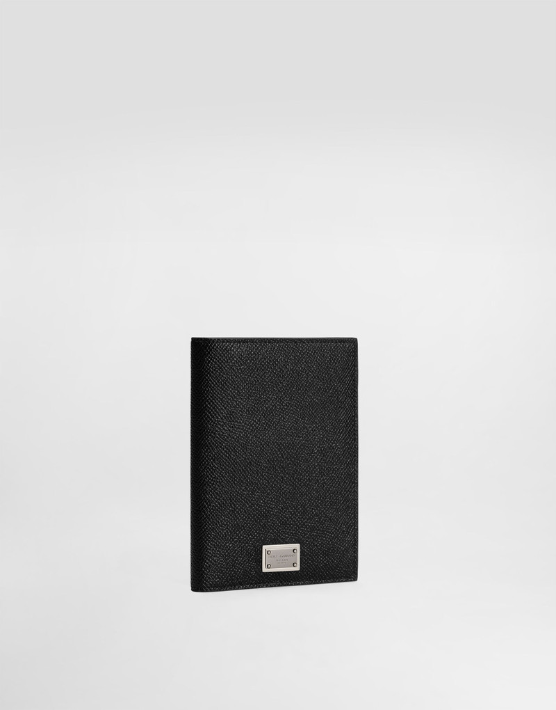 Dolce & Gabbana Calfskin passport holder with logo tag outlook