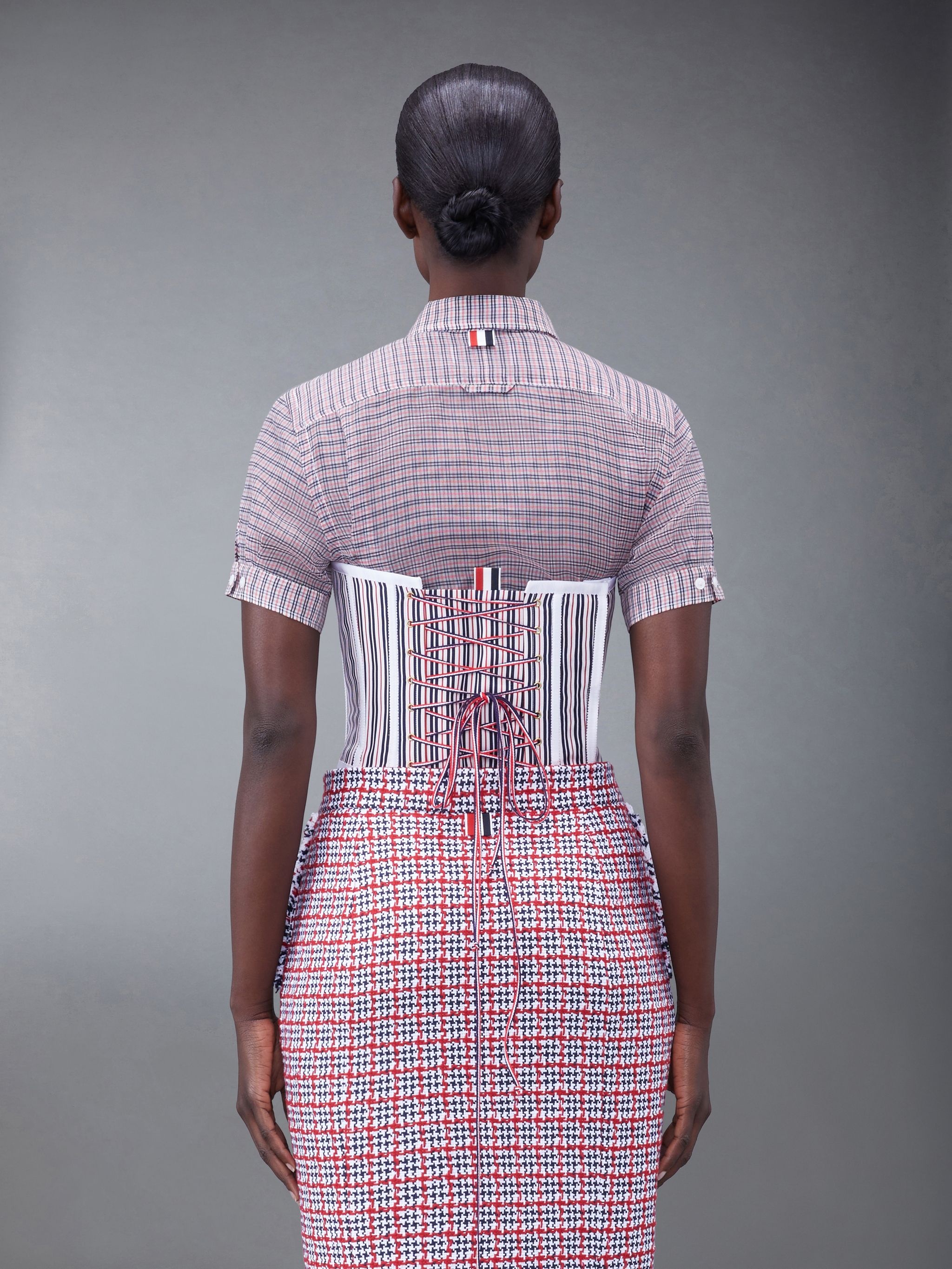 Thom Browne Striped corset-style Top - Farfetch