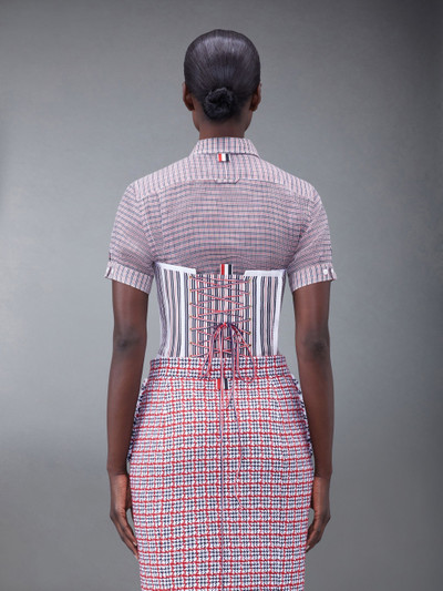 Thom Browne striped corset-style top outlook