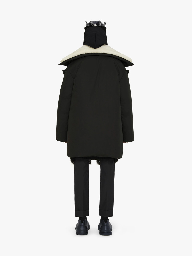 OVERSIZED PUFFA JACKET WITH FAUX FUR COLLAR 4