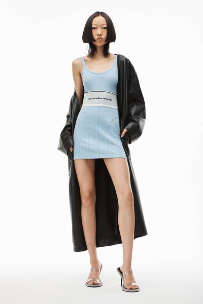 Alexander Wang LOGO ELASTIC DRESS IN RIBBED JERSEY outlook