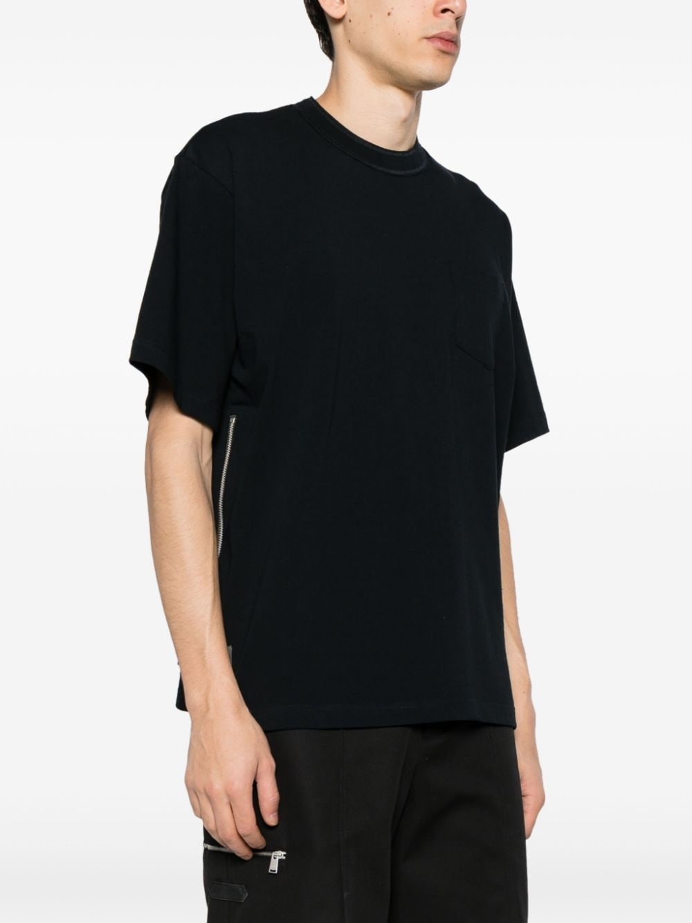 drop-shoulder cotton T-shirt - 3