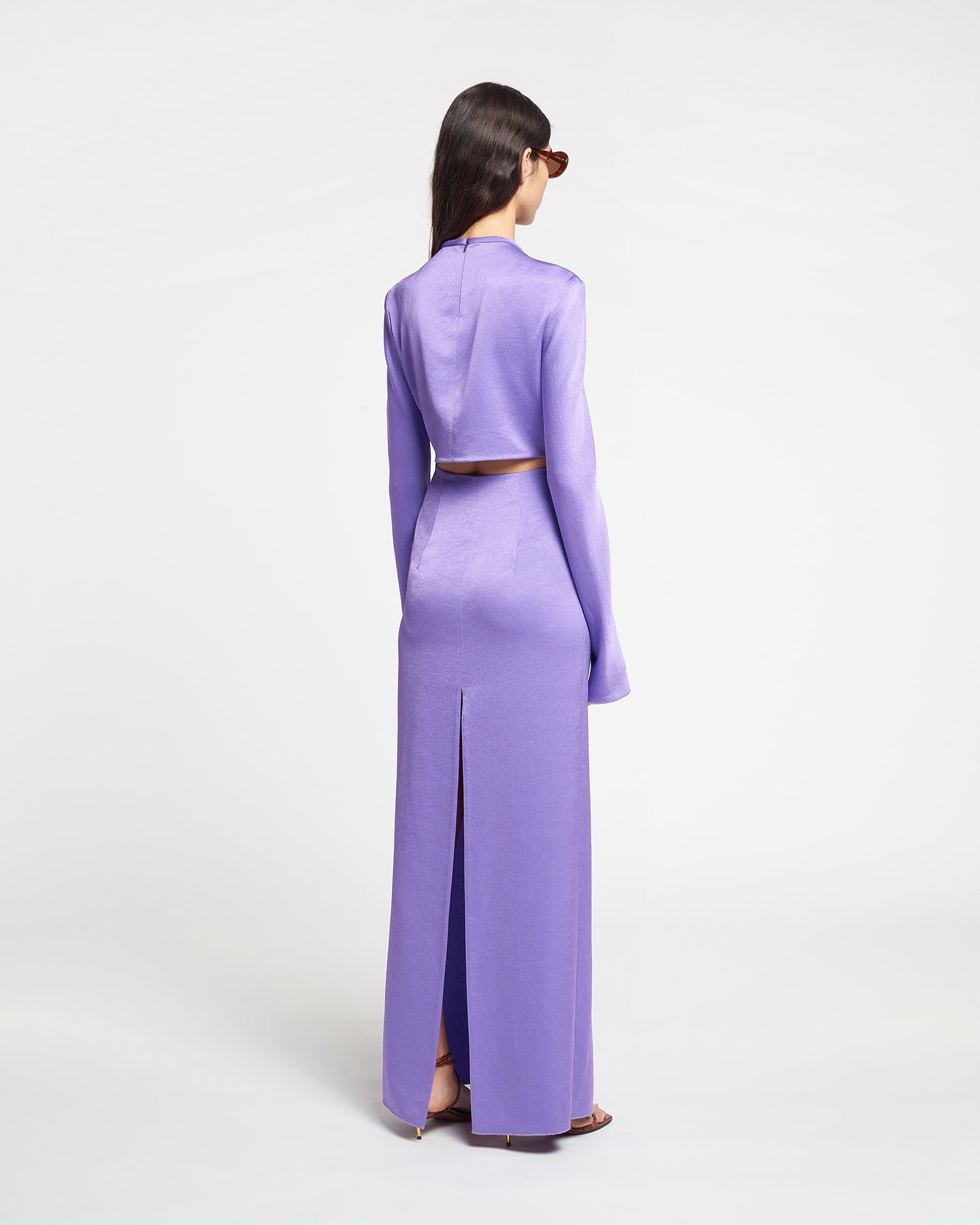 Cut-Out Crisp-Satin Maxi Dress - 3