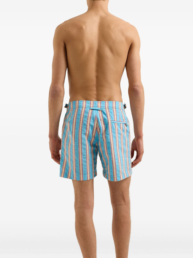Bulldog striped swim shorts 4