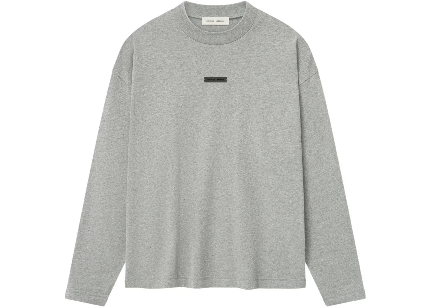 Fear of God Essentials Classic Long Sleeve Tee Concrete Heather - 1