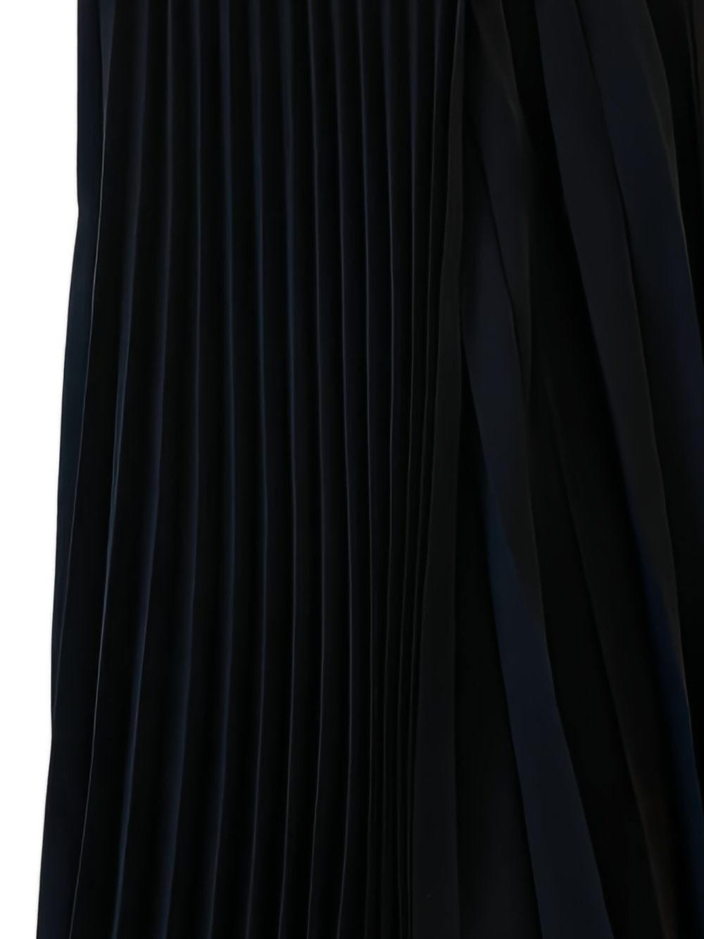 pleated-construction asymmetric skirt - 2