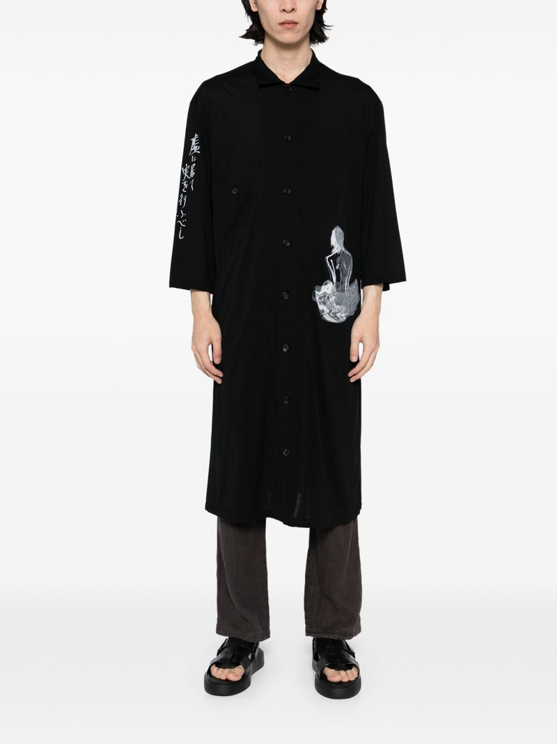 Yohji Yamamoto printed jersey shirt outlook