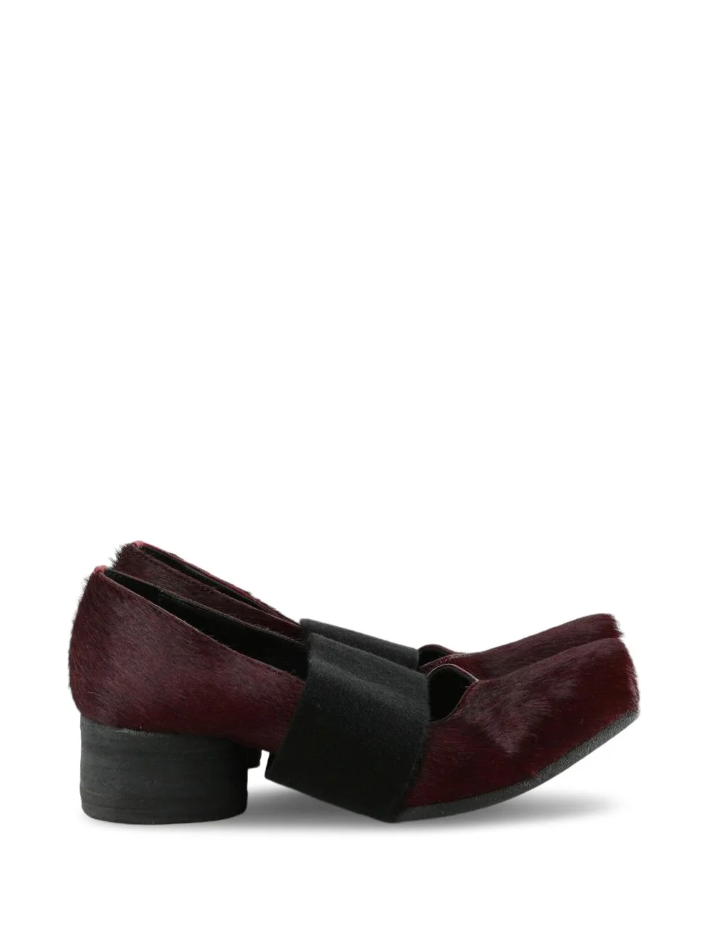 elasticated pony-hair pumps - 1