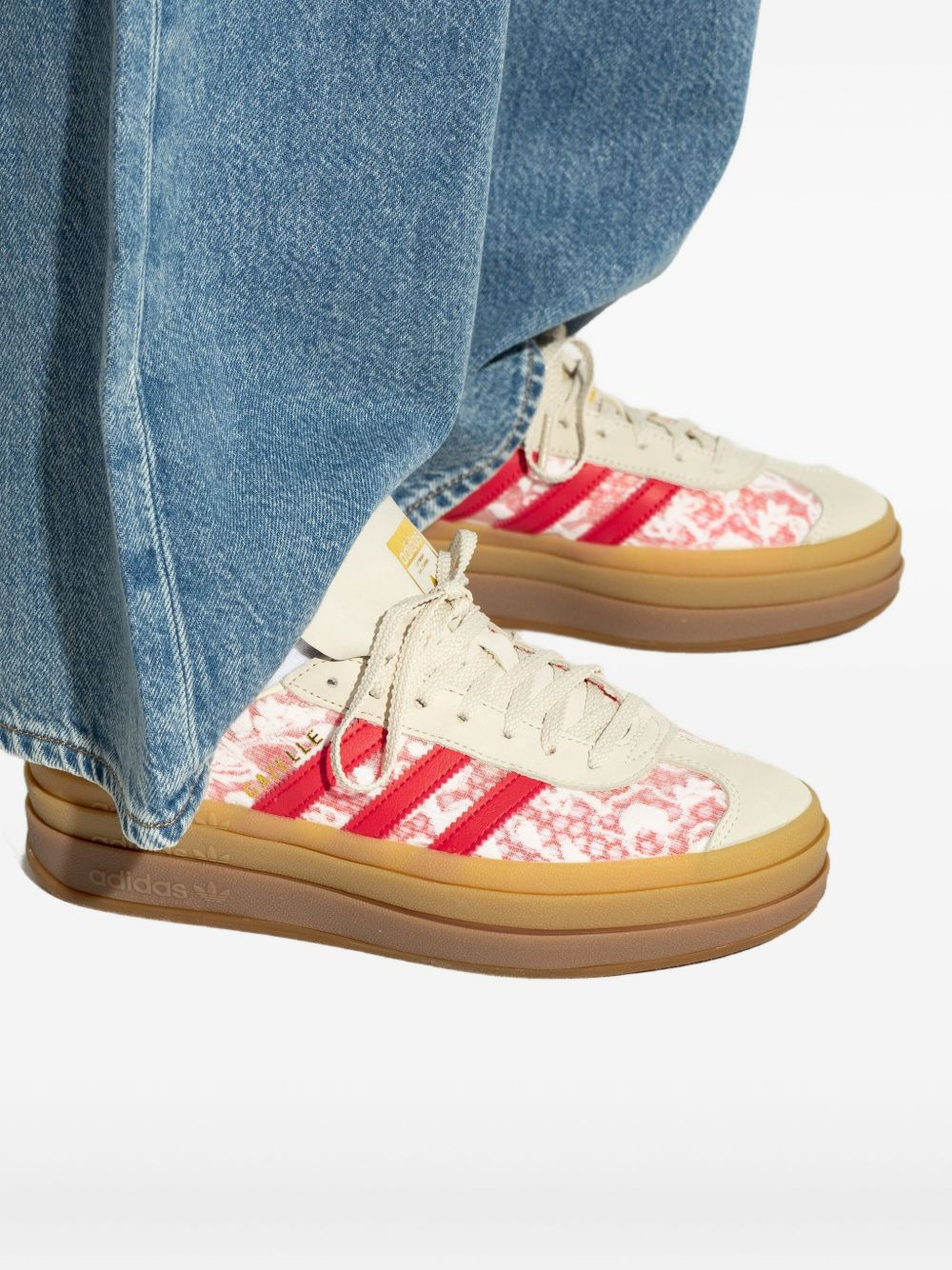 floral-print platform sneakers - 5