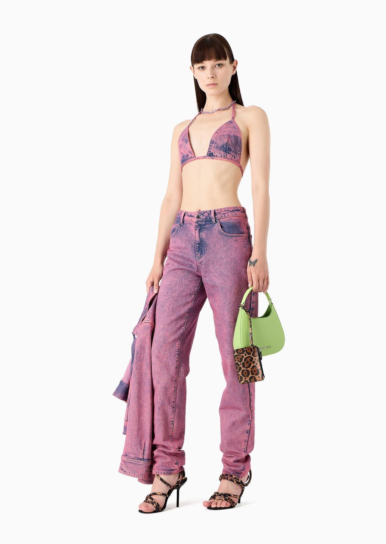 Emporio Armani Sustainability Values Capsule Collection over-dyed organic Lyocell-blend denim jeans - 4