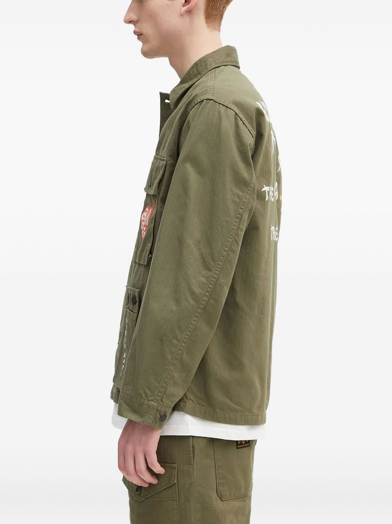 Human Made heart-motif patch-pocket shirt jacket outlook
