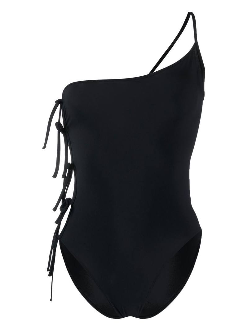 knot-detailing one-shoulder swimsuit 1