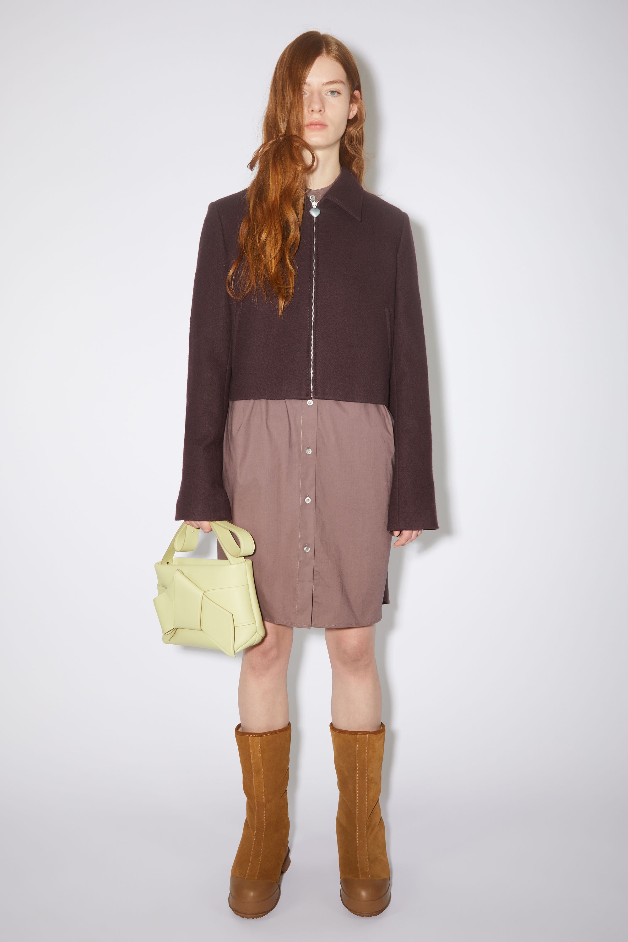 Wool jacket - Dark burgundy - 2
