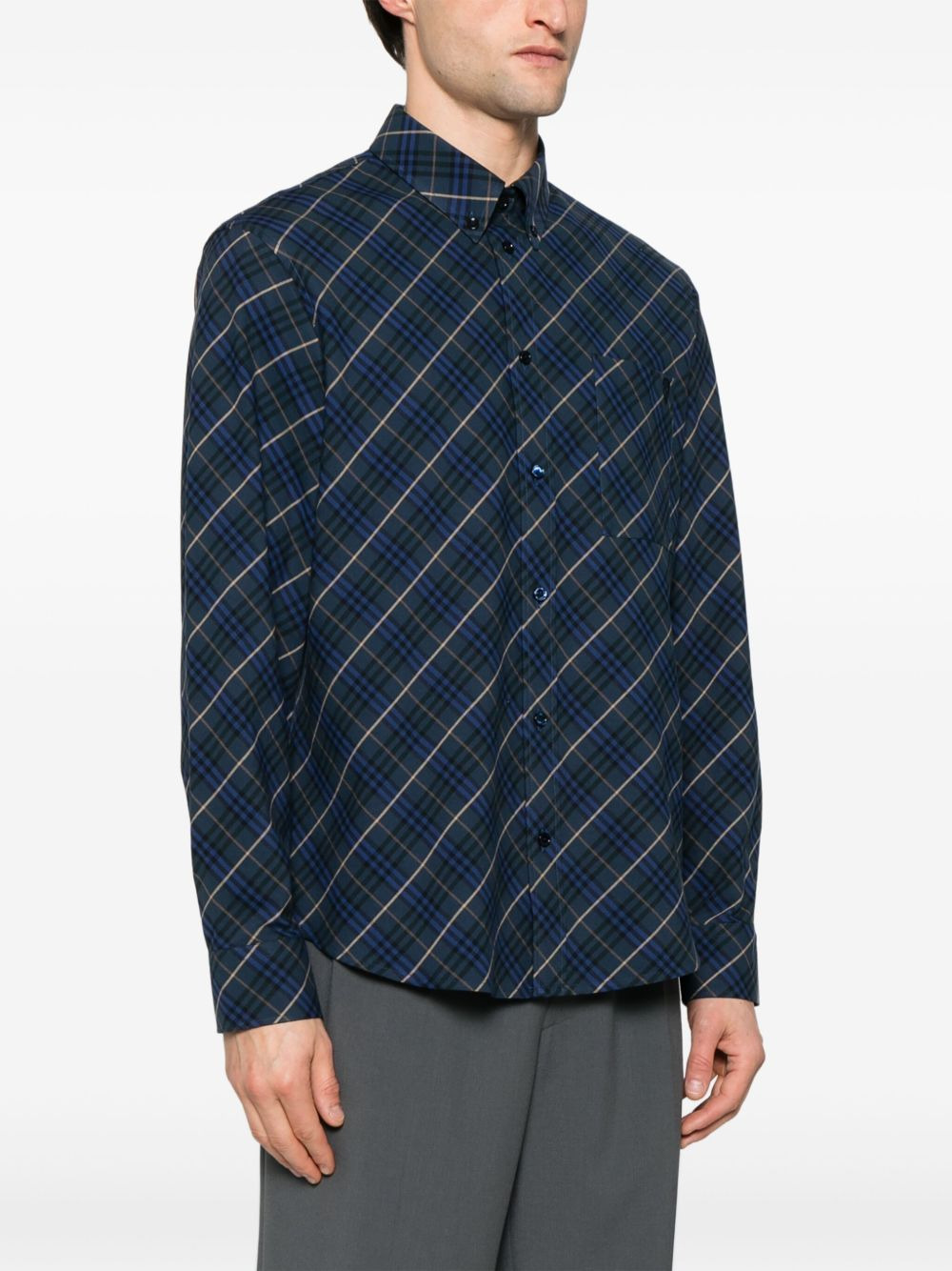 checked shirt jacket - 3